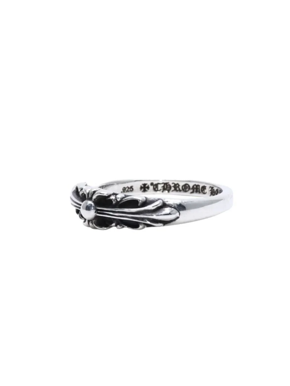 Chrome Hearts Baby Flrl Cross Ring Classic Floral Black Sling